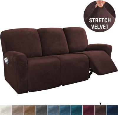 China Amazon Modern Hot Sale Universal Recliner Sofa Cover Slipcover For Recliner Stretch Fit 3 Seat Sofa Recliner Cover for sale