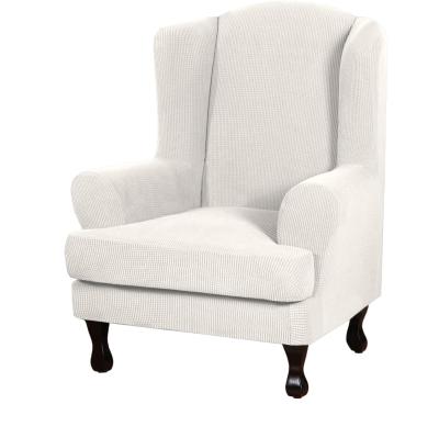 China Modern Elegant Jacquard Wing Chair Slipcovers Wing Back Chair Covers Easy Fit Sofa Covers for sale