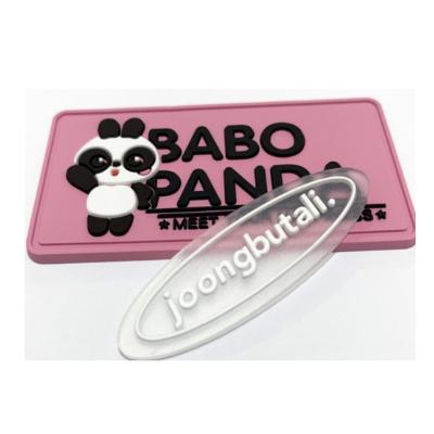 China transparent custom soft plastic silicon pvc 3d 3d rubber label with raised logo for sale