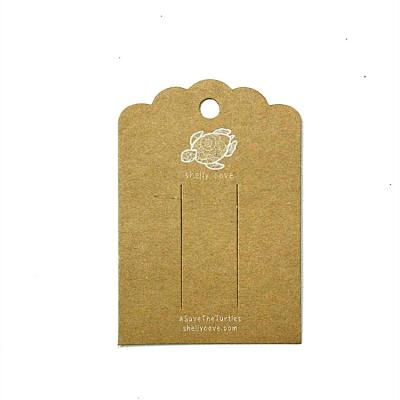 China Jewelry Package Holder Custom Logo Printing Kraft Paper Card For Earring Jewelry for sale