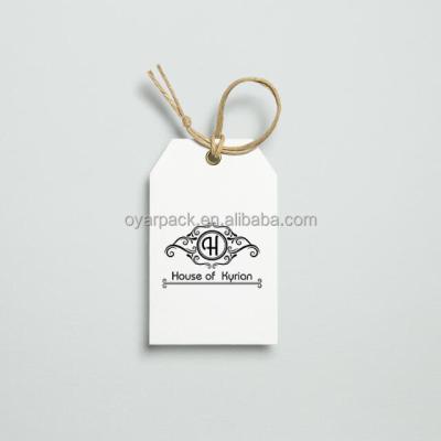 China Sustainable Personalized Custom Printed Cardboard Clothing Tags With Branded Logo for sale