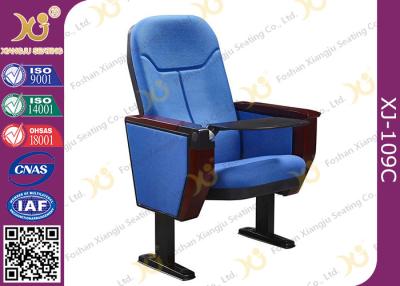 China Big Conference Hall Auditorium Chairs With ABS Tablet Foldable / Audio System Inside for sale