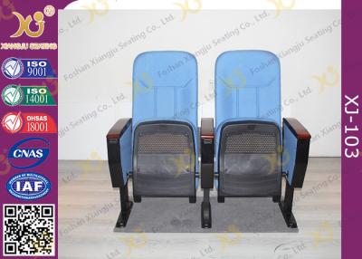 China Rezo Seat de Padder de la tela que apila las sillas de Pasillo de la iglesia con el estante de la tableta y de libro en venta