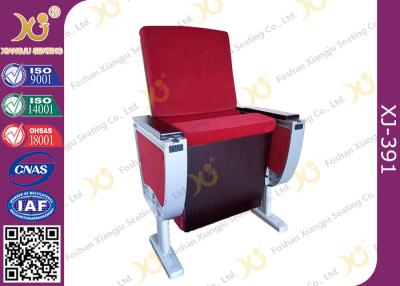 China Aluminum Alloy Leg Cinema Theater Auditorium Chairs With Full Size Dual Folding Dining Table for sale