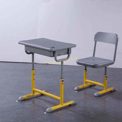 China OEM Student Study Table And Chair Set , Lifting 1.5mm Iron Aluminum Frame Modern Classroom Chairs for sale