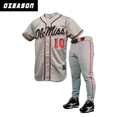 China Breathable Custom Wholesale Baseball Jersey Youth Baseball Uniform Sets for sale