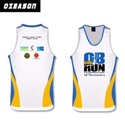 China Cheap price anti-pilling wholesale men's singlet custom design sublimated stock singlet for sale