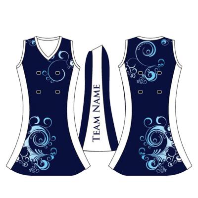 China Sets Sublimated Pattern Netball Dress Small Size Quick Dry Tank Top for sale