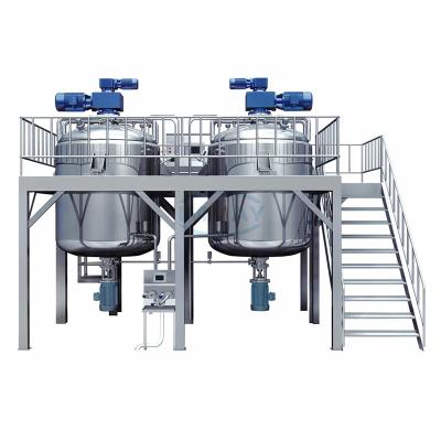 China 3000L Pharmacy Viscous Liquid Stationary Electric Homogenizer Bottom Discharge Homogenizer Mixer To Germany for sale