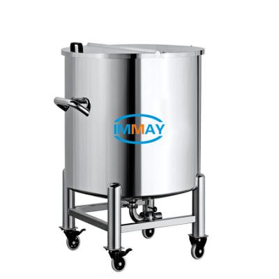 China Food / Cosmetic / Pharmaceutical / Chemical Industries Easy Operation 500L Hinge Open Cover Beverage Storage Tank Moving Stainless Steel Container for sale