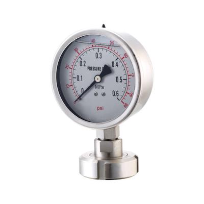 China Fast Delivery SUS316 Double Needle Pressure Gauge Mbar Diaphragm Pressure Gauges for sale