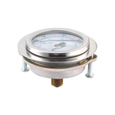 China Brass Back Connection With Band Edge Oil Filled Pressure Gauge For Gauge Liquid Environment for sale