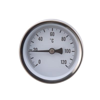 China Industrial Outdoor Indoor Stainless Steel Back Mounting Bimetallic High Temperature Pressure Gauge For Industrial for sale