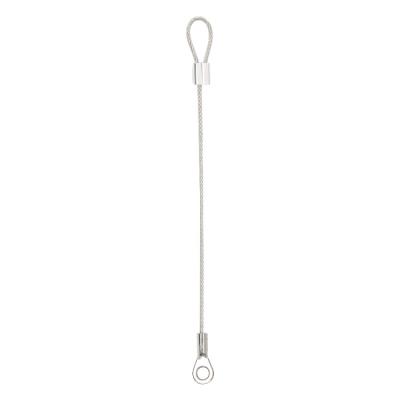 China Lighting Accessories Professional Supplier Pvc Tether Lanyard Kits End Stainless Steel Safety Wire Rope With Terminal Head for sale