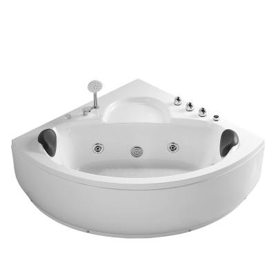 China Durable Scalloped Home Double Bathtub Acrylic Whirlpool Bathtub for sale