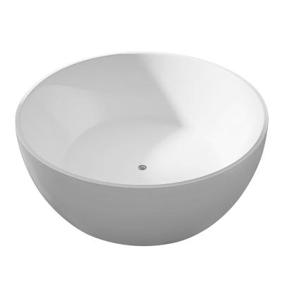 China Body Soaking Acrylic White Round Resort Hotel Bathroom Tub Freestanding Bathtubs for sale