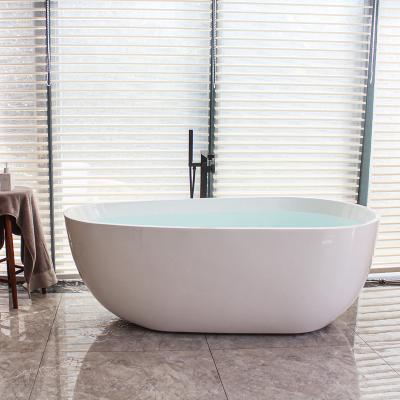 China Body Soaking 1600*810mm Freestanding Oval Indoor Acrylic Tub Japanese Deep Soak Bathtub for sale