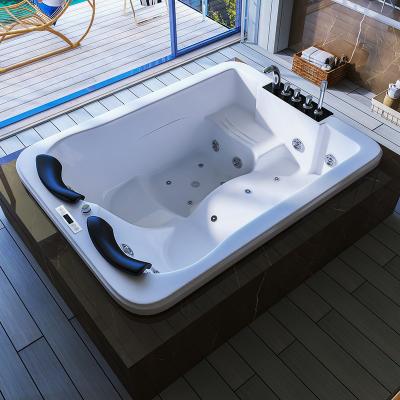 China Body Soak Factory Sell Luxury Custom Whirlpool Bathtub 2 Person Hot Tub Massage Bathtub With Spa for sale