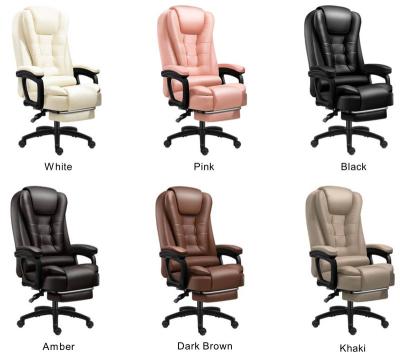 China High Adjustable Hot Selling Adjustable Boss Home Office Chair Ergonomic Director Home Office Chair Leather Swivel (Waist) for sale