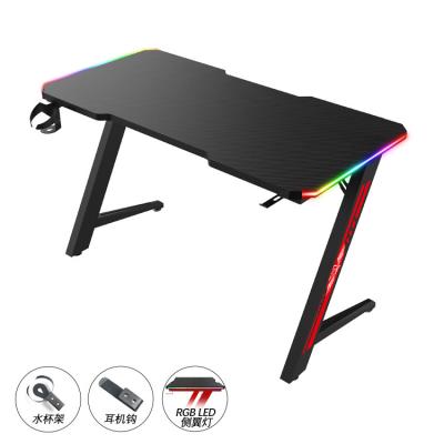 China Led Light Weight Hot Sale Gaming Chair And Cool Table Carbon Fiber 4 Height RGB Gaming Desk for sale