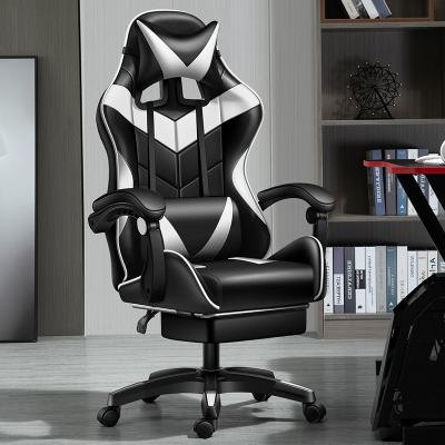 China (Size) Factory Sale Hot Adjustable Black and Pink PU Headrest Computer Gaming Leather Adjustable Chair for sale