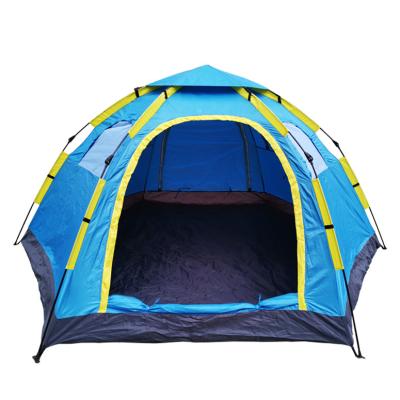 China Portable Multi-person Outdoor Group Building Automatic Quick-Opening Extended Spring Type Thickened Large Rainproof Camping Tent for sale