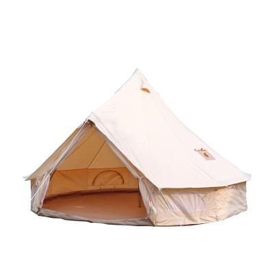 China Extended Type 5m Polyester Cotton Bell Tent For Outdoor Camping Canvas Tent Teepee Yurt for sale