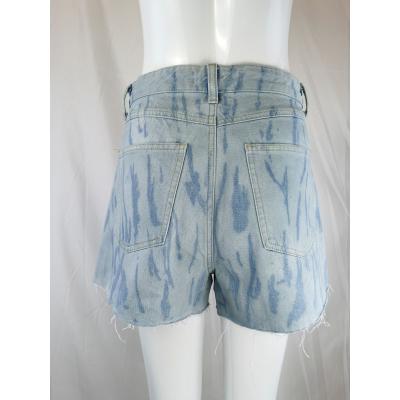 China Good Quality QUICK DRY Promotional Custom Laser Pattern Sexy Denim Shorts For Women for sale