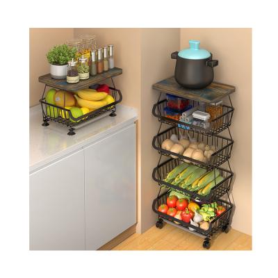 China Frosting And Baking Paint Stored Six Layers Kitchen Weight Universal Storage Shelving Rack With Wood for sale