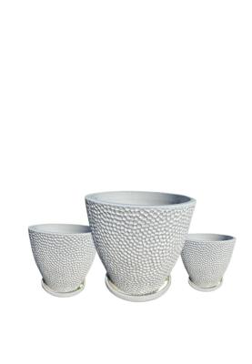 China Round Pot Sublimation Blanks Small Size Modern Planters Ceramic Flower Cone Pots White Pots For Plants Plant Pot Custom for sale