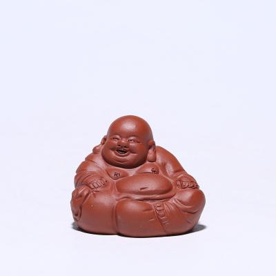 China Stocked Color Change Tea Ornaments Yixing Tea Pet Buddha Statue Handmade Tea Set Accessories Wholesale High Quality Home Furnishings for sale