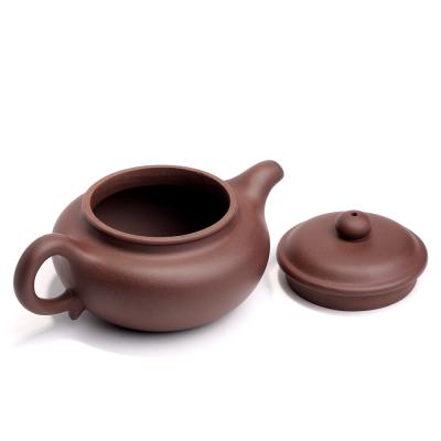 China Stocked Handmade Antique Purple Clay Ceramic Tea Pot Chinese 260ml Yixing Zisha Teapot Design Raw Ore for sale