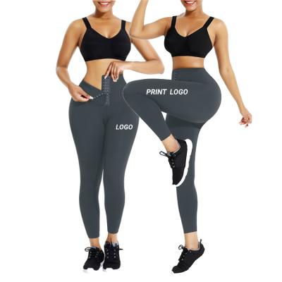 China Custom Logo Waist Trainer Corset Butt Push Up Yoga Gaiters Anti-Static Tracksuit Set Simple Women Tracksuit Wholesale for sale