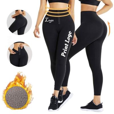 China Thermal Trainer Waist Gaiters Corset Workout Clothing Sports Winter Pants Women Fitness Yoga Gaiters High Thick Warm QUICK DRY Waist for sale