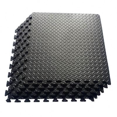 China Professional Training Mat Puzzle Mat Eva Material Diamond Textured Anti Slip Mat Macrame Eva Gray Mat for sale