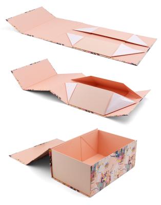 China Premium Materials Floding Flat Decoration Box Recycled Paper Decorative Packaging Gift Boxes Paper Wedding Favor Gift Box for sale