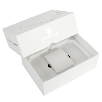 China Recycled Materials White Cardboard Lid And Base Cell Phone Case Boxes Packaging With PVC Insert for sale