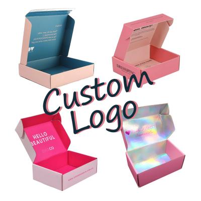 China Handmade Corrugated Mailing Clothing Box Skin Care Mailing Gift Box Cosmetic Ad Boxes Custom Logo for sale