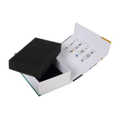 China Large Recycled Black Printing Materials Box Magnetic Custom Boxes With Logo Packaging for sale