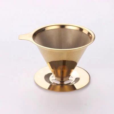 China Contemporary Hot Sales Worldwide Innovative Coffee Filter 304 Stainless Steel Spill Over Coffee Dripper for sale