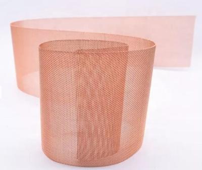 China Plain weave 360 ​​mesh pure red copper wire mesh for emf shielding mesh for sale