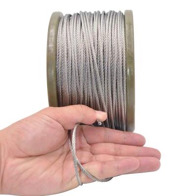 China Factory Supply 316 201 Stainless Steel Easy Cut SS 304 Wire, 1mm 5mm Stainless Steel Wire Mesh Wire Rope for sale