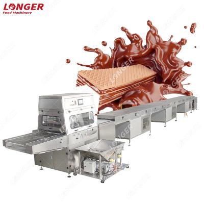 China High Quality Commercial Supply Chocolate Cereal Bar Making Enrober Machine Snacks Chocolate Cookies Coating Machine for sale