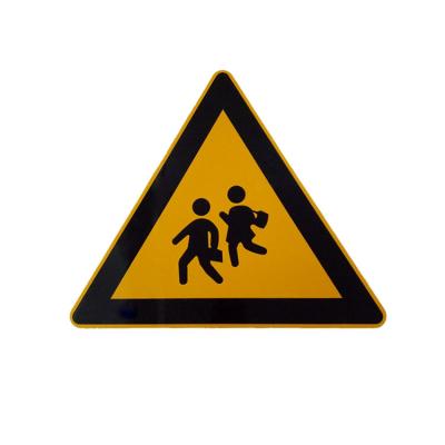 China Customization Aluminum Construction Safety Warning Sign High Visibility Road Sign Reflective Road Signage Flat Road Sign for sale