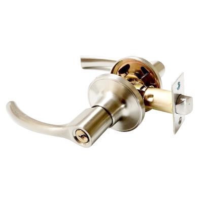 China Keyed entry 45 degree opening and closing structure handle zinc alloy lever lock can do bathroom access room door function for sale