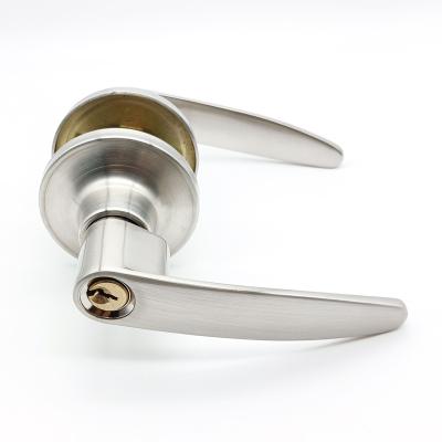 China North America hot sale zinc alloy door handle lock keyed entry with tubular front door brass core handle lock for sale