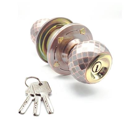 China Entrance Locked The New Art Ball Lock Aluminum High End Wooden Cylinder Door Lock Weighted Hot Sales In The Middle East for sale