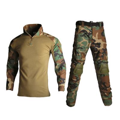 China High Quality Breathable Matching Colors Wholesale Tactical Camouflage Army T-Shirt Long Sleeve Combat Man Uniform Military Shirts for sale