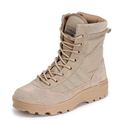 China Anti-slippery Army Desert Boots Trekking Sneakers Shoes Outdoor Sport Combat Desert Police Tactical Boots for sale