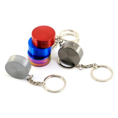 China Wholesale ZJ Grinding Tobacco 30MM 2 Layers Main Chain Zinc Alloy Tobacco Herb Weed Grinder for sale